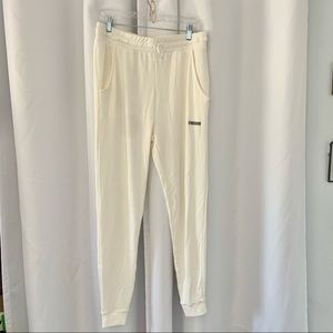 GYMSHARK PIPPA TRAINING WHITE DRAWSTRING JOGGERS L